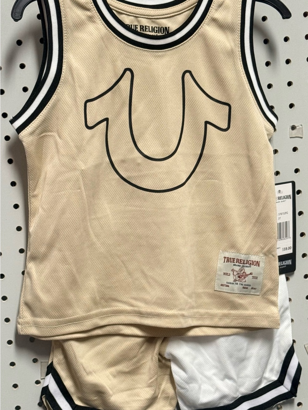 True Religion Boys 2-Piece Mesh Basketball Tank Top & Shorts Set